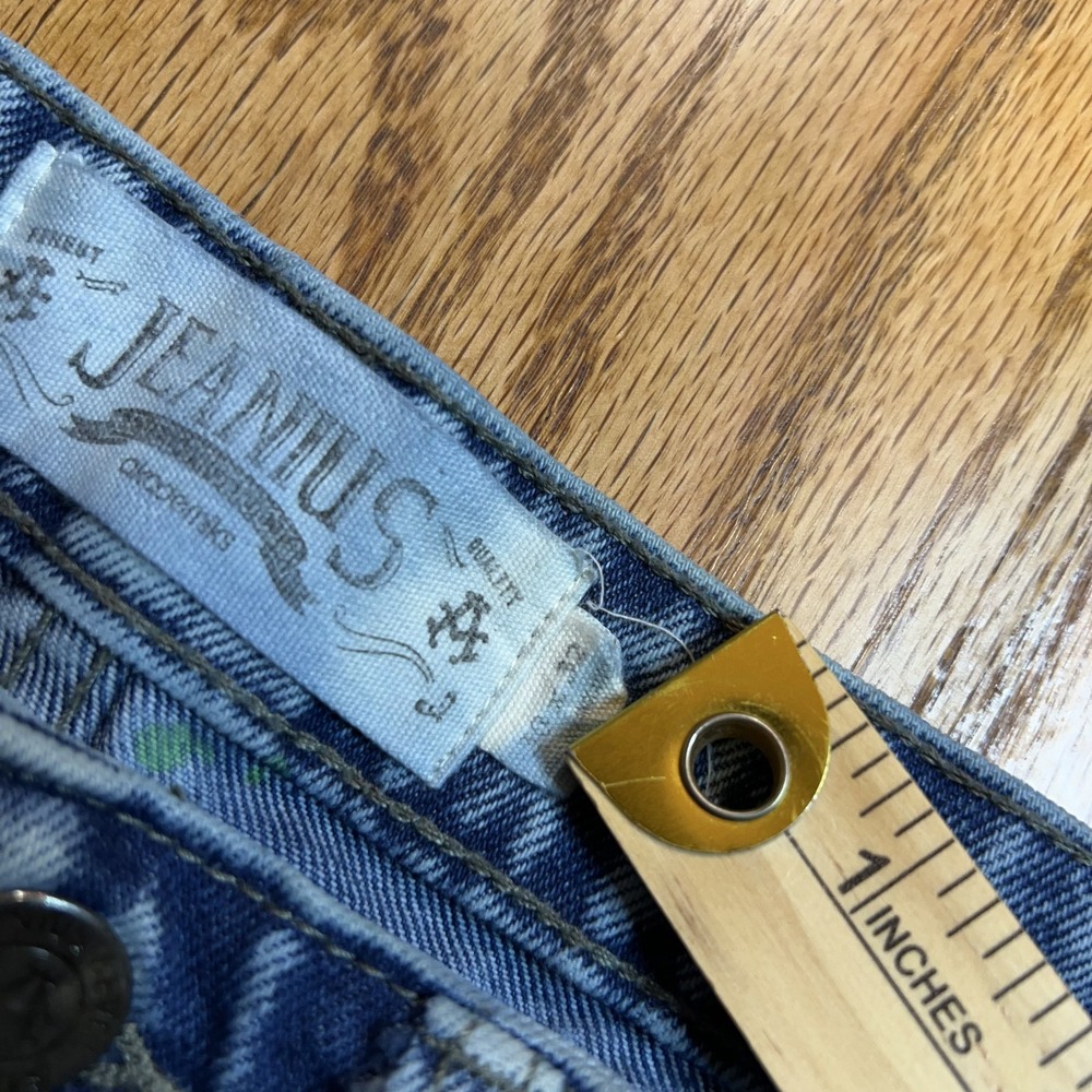 Akademiks Jeanius Distressed Paint Splatter Men's 30X32 Denim Jeans Straight Leg - Picture 6 of 11